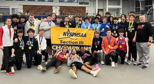 THREE-PEAT: Boys Indoor Track and Field Team wins Section III Class AA Championship