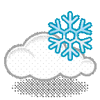 a cloud with a snowflake